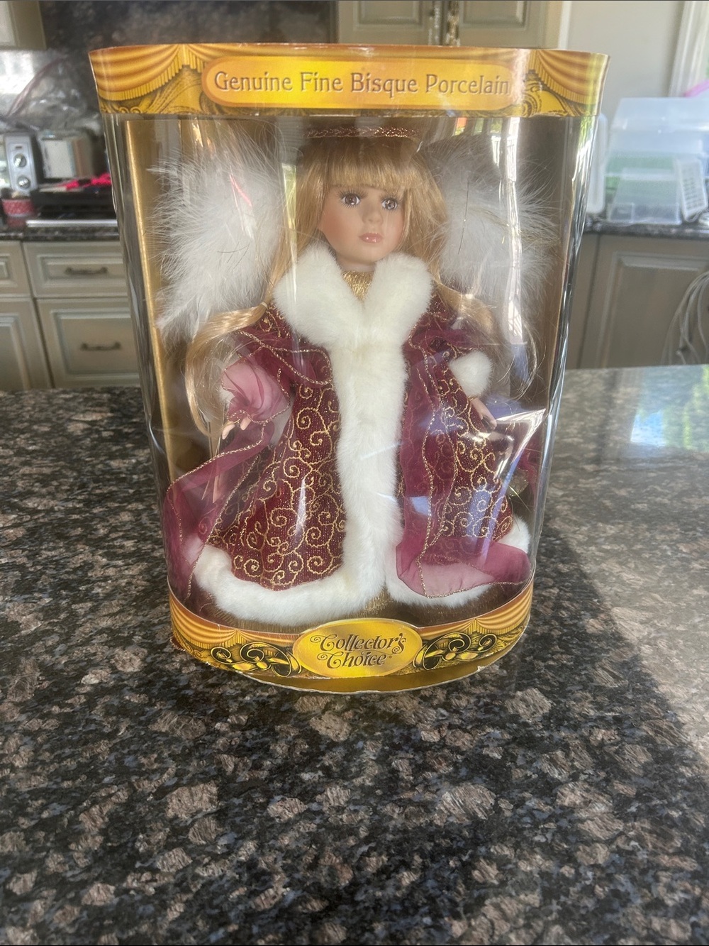 GENUINE HAND PAINTED FINE BISQUE PORCELAIN COLLECTOR'S CHOICE DOLL NWT